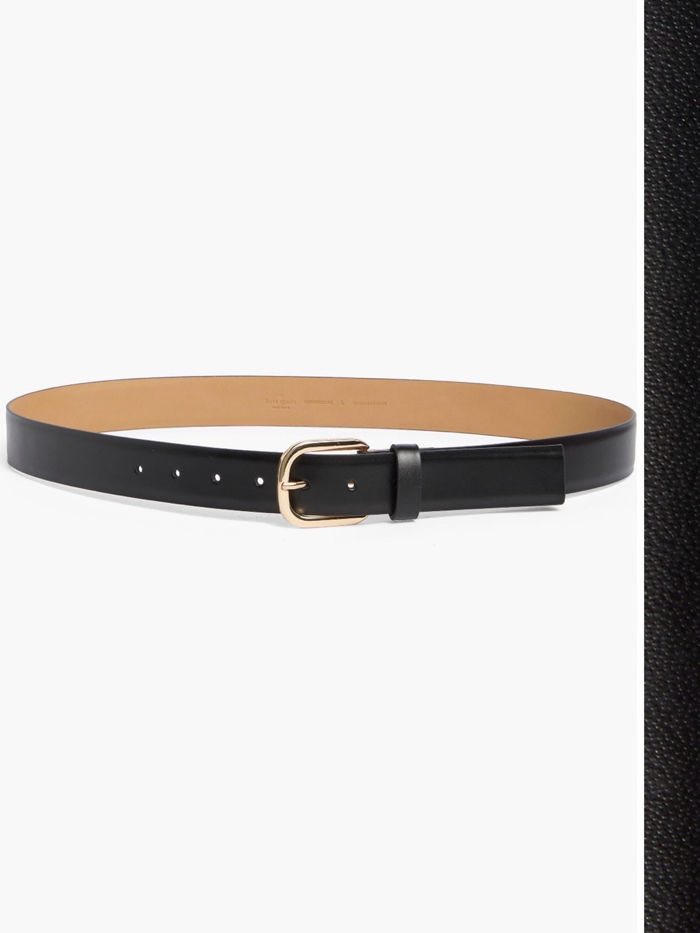 Kate Spade Black Leather Belt NWT